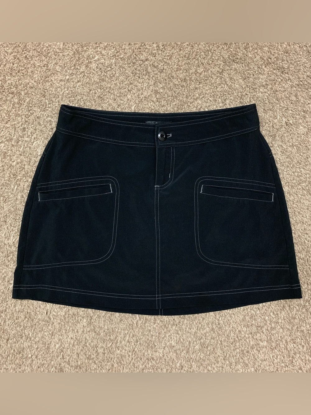 prAna Lena Skort Womens Size 2 Charcoal Gray Stretch Hiking Tennis Activewear